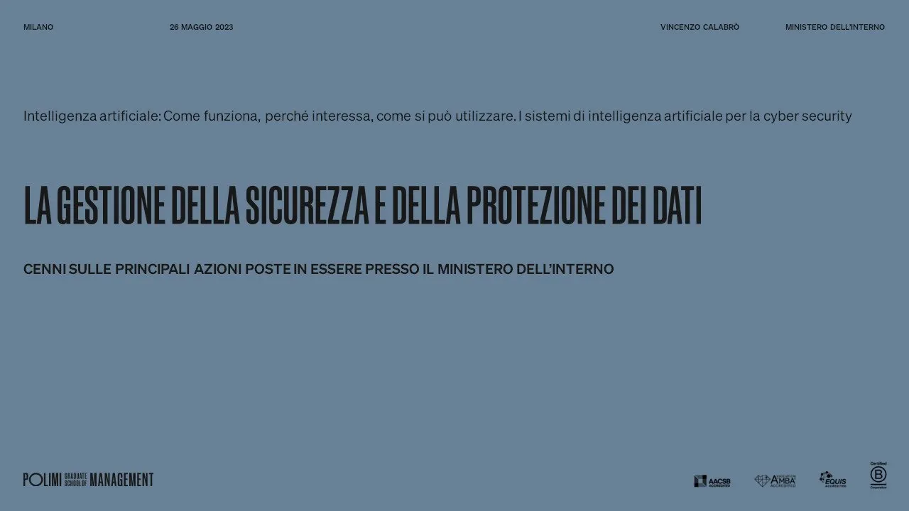 Vincenzo Calabro' | Gestione della sicurezza e Protezione dei dati